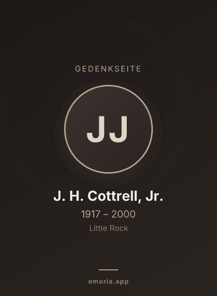 Gedenkportrait von J. H. Cottrell, Jr.
