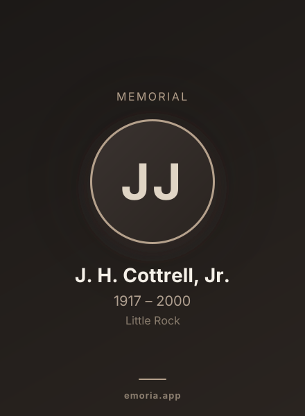 Memorial portrait of J. H. Cottrell, Jr.