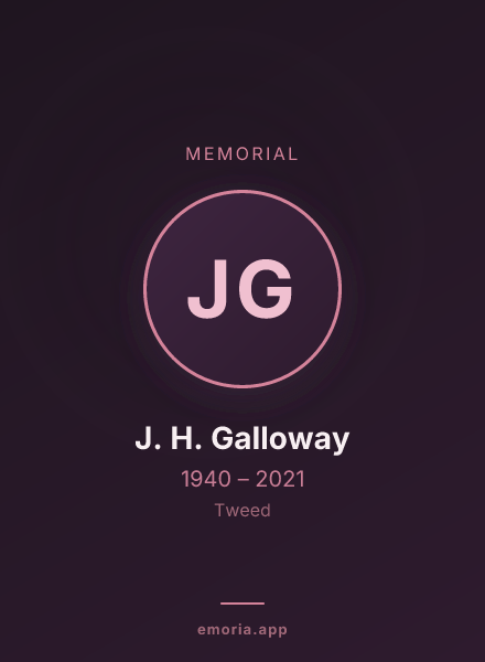 Memorial portrait of J. H. Galloway