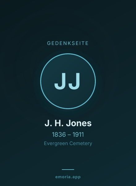 Gedenkportrait von J. H. Jones