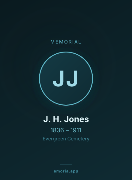 Memorial portrait of J. H. Jones