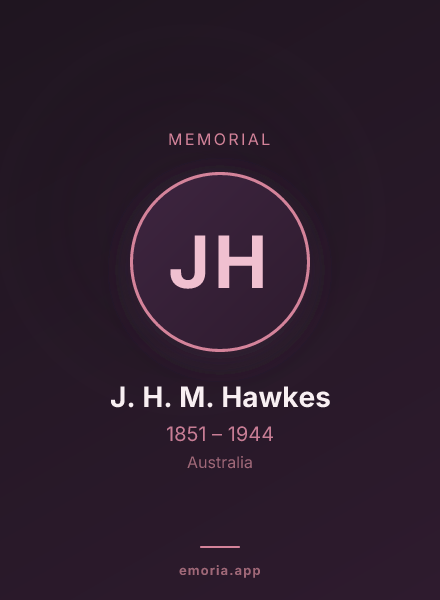 Memorial portrait of J. H. M. Hawkes