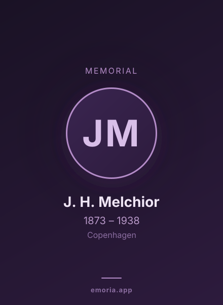 Memorial portrait of J. H. Melchior