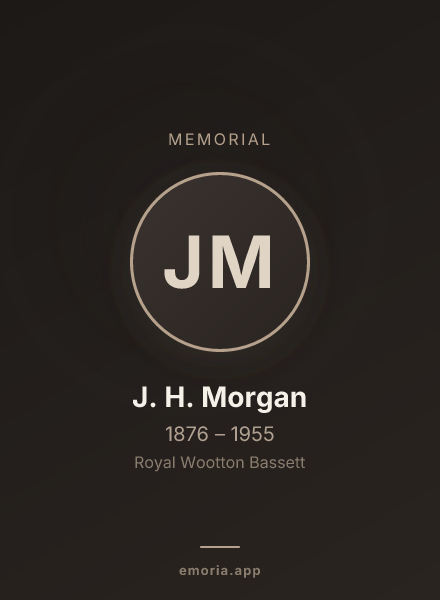 Memorial portrait of J. H. Morgan