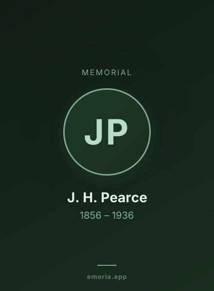 Memorial portrait of J. H. Pearce