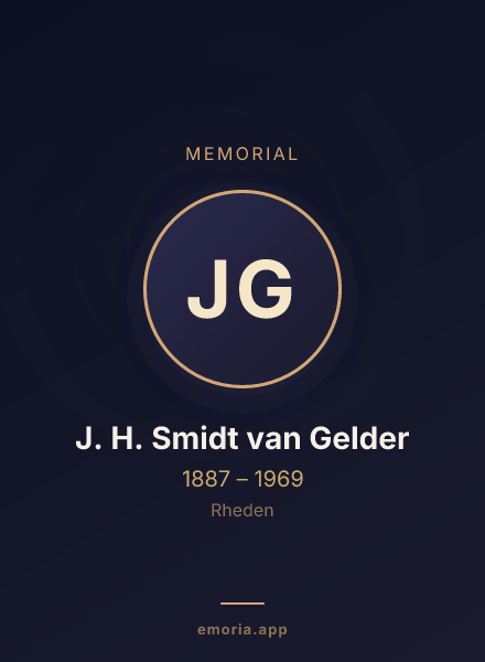 Memorial portrait of J. H. Smidt van Gelder