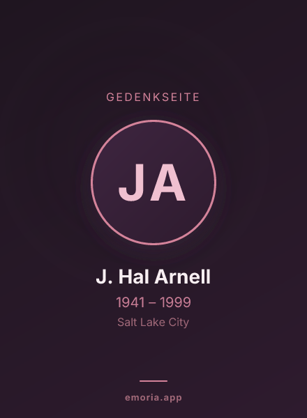 Gedenkportrait von J. Hal Arnell