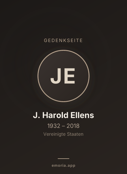 Gedenkportrait von J. Harold Ellens
