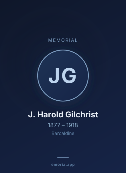 Memorial portrait of J. Harold Gilchrist