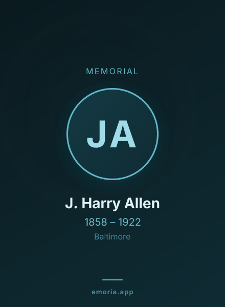 Memorial portrait of J. Harry Allen