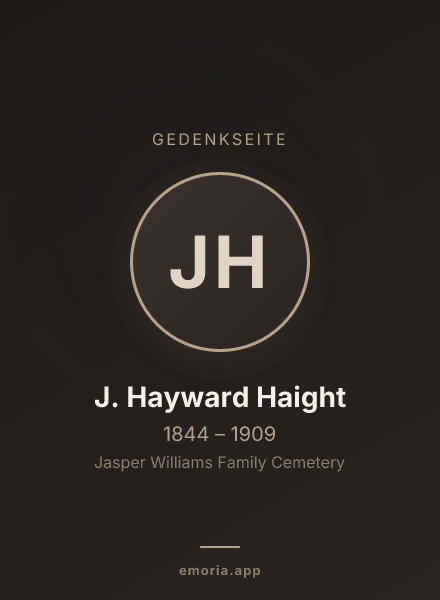 Gedenkportrait von J. Hayward Haight
