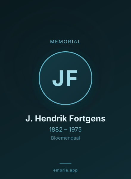 Memorial portrait of J. Hendrik Fortgens