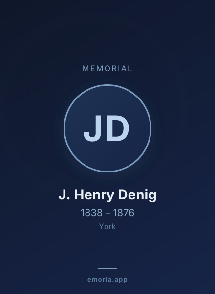 Memorial portrait of J. Henry Denig
