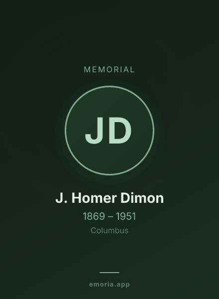 Memorial portrait of J. Homer Dimon