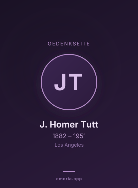 Gedenkportrait von J. Homer Tutt