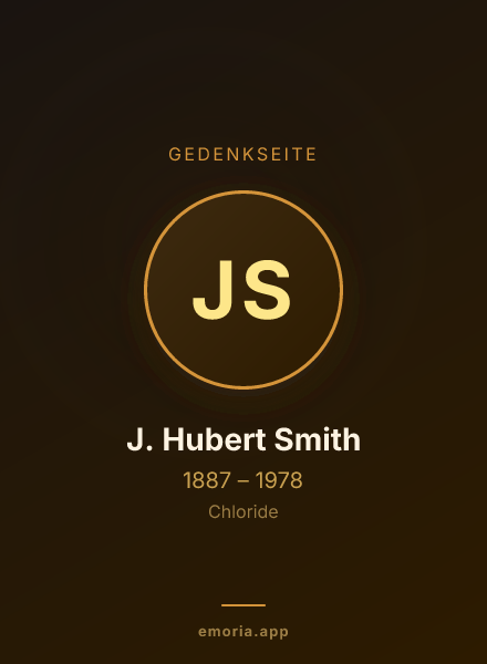 Gedenkportrait von J. Hubert Smith