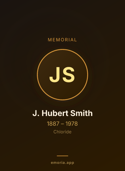 Memorial portrait of J. Hubert Smith