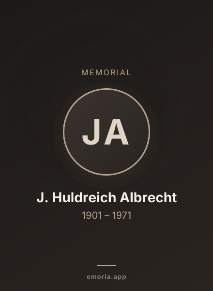 Memorial portrait of J. Huldreich Albrecht