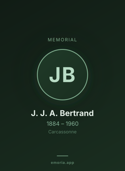 Memorial portrait of J. J. A. Bertrand