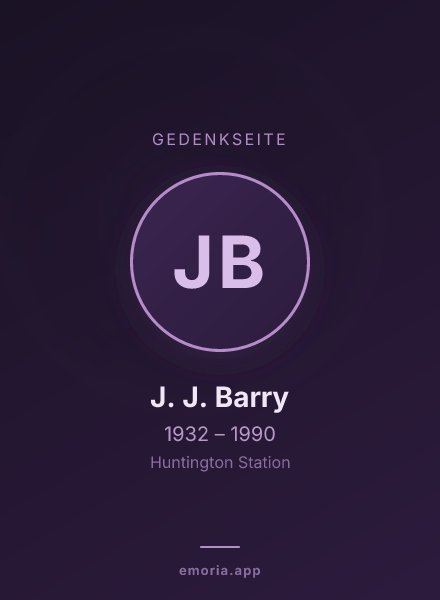 Gedenkportrait von J. J. Barry