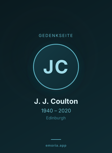 Gedenkportrait von J. J. Coulton