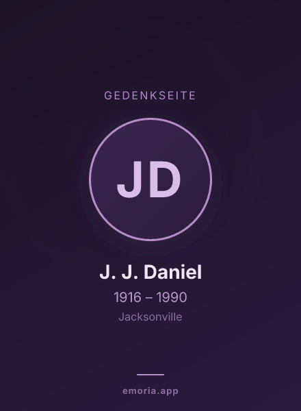 Gedenkportrait von J. J. Daniel