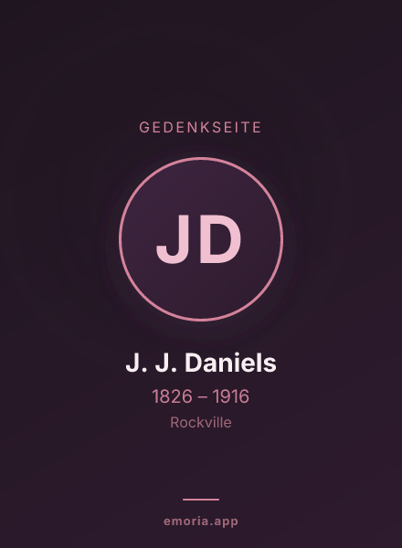 Gedenkportrait von J. J. Daniels