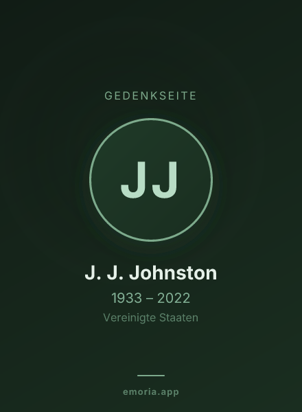 Gedenkportrait von J. J. Johnston