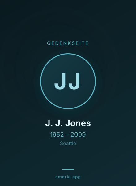 Gedenkportrait von J. J. Jones