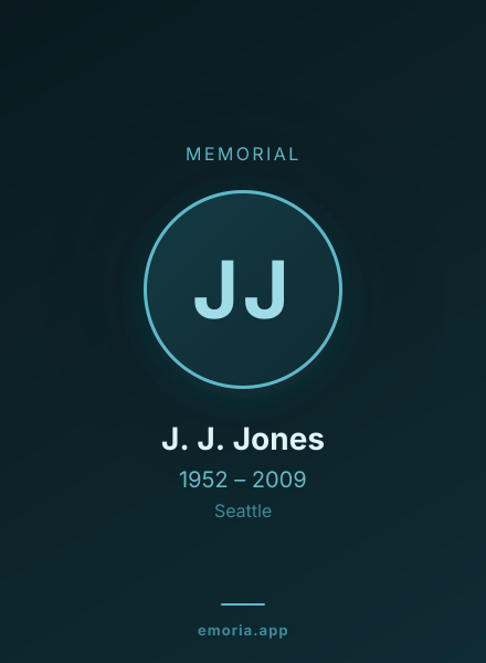 Memorial portrait of J. J. Jones