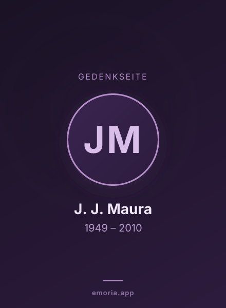 Gedenkportrait von J. J. Maura
