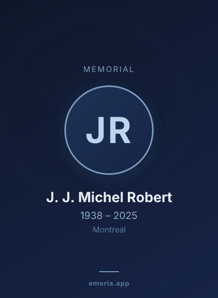 Memorial portrait of J. J. Michel Robert