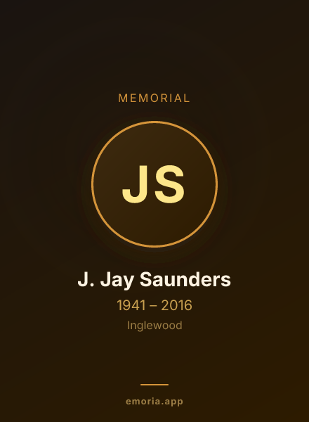 Memorial portrait of J. Jay Saunders