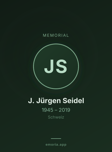 Memorial portrait of J. Jürgen Seidel