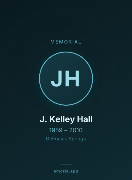 Memorial portrait of J. Kelley Hall