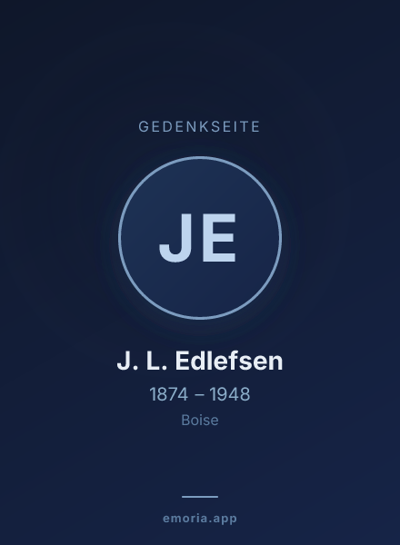 Gedenkportrait von J. L. Edlefsen