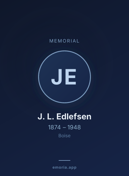 Memorial portrait of J. L. Edlefsen