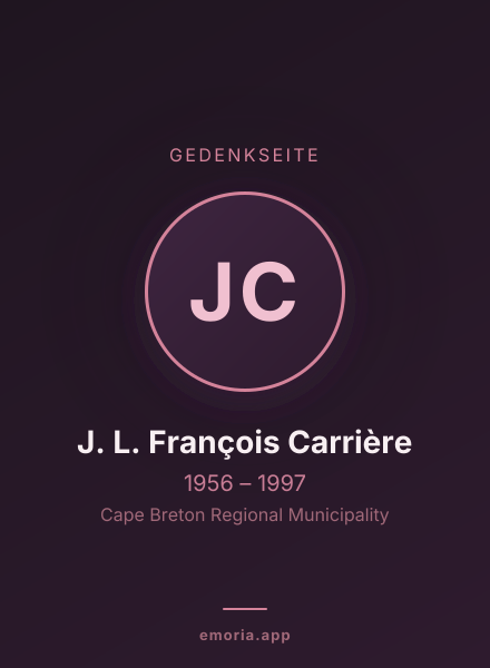 Gedenkportrait von J. L. François Carrière