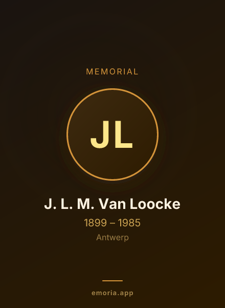 Memorial portrait of J. L. M. Van Loocke