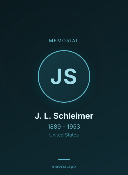 Memorial portrait of J. L. Schleimer