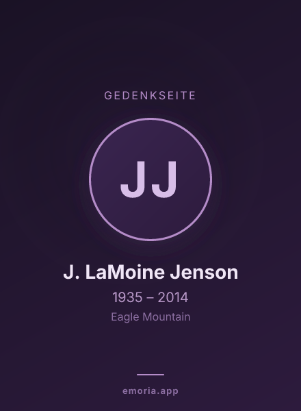 Gedenkportrait von J. LaMoine Jenson