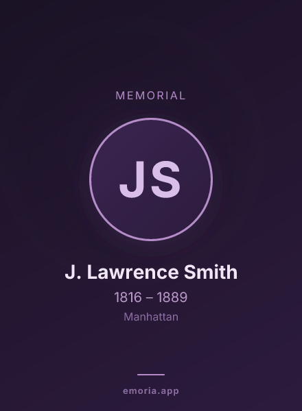 Memorial portrait of J. Lawrence Smith