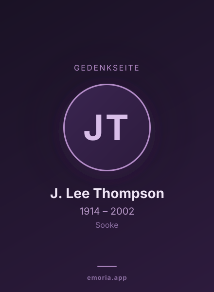 Gedenkportrait von J. Lee Thompson