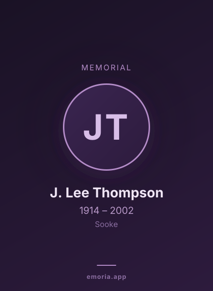 Memorial portrait of J. Lee Thompson