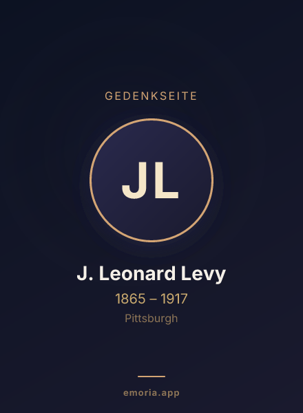 Gedenkportrait von J. Leonard Levy