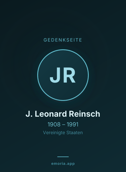 Gedenkportrait von J. Leonard Reinsch