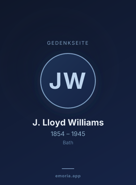 Gedenkportrait von J. Lloyd Williams