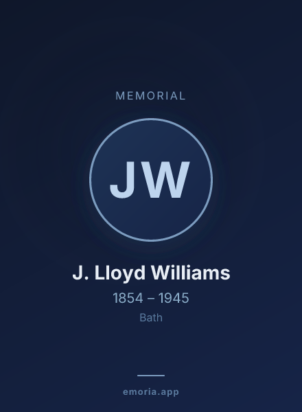 Memorial portrait of J. Lloyd Williams