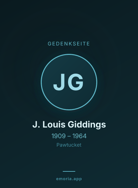 Gedenkportrait von J. Louis Giddings