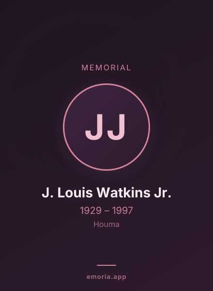 Memorial portrait of J. Louis Watkins Jr.